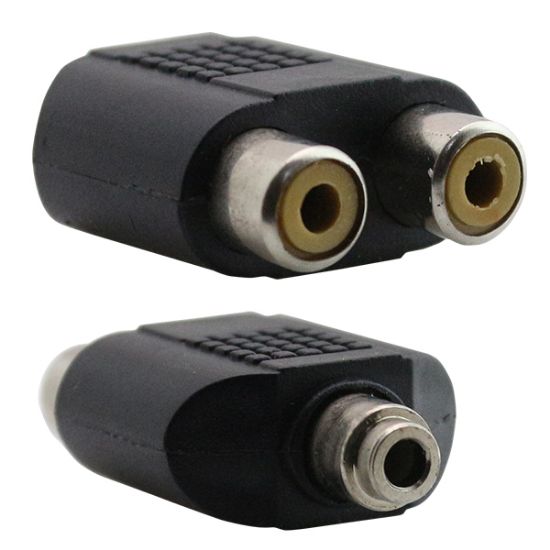 3.5 MM STEREO DİŞİ/2 RCA DİŞİ ÇEVİRİCİ JACK resmi