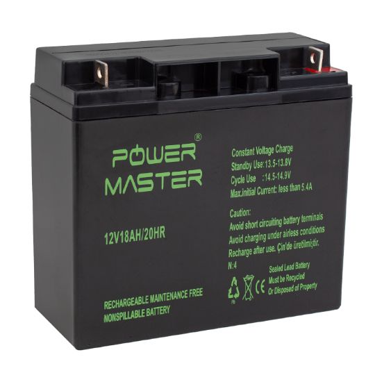 POWERMASTER 12 VOLT - 18 AMPER AKÜ (181 X 76 X 167 MM) resmi