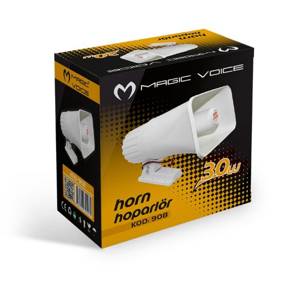 MAGICVOICE MV-908 30 WATT 8 OHM PLASTİK HORN HOPARLÖR resmi