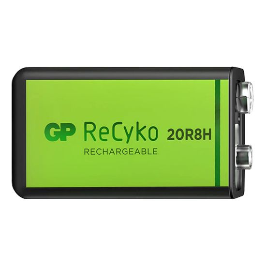 GP RECYKO 9 VOLT - 200 MAH NI-MH ŞARJLI PİL GP20R8H-2E1-(GPRHV208R075) resmi