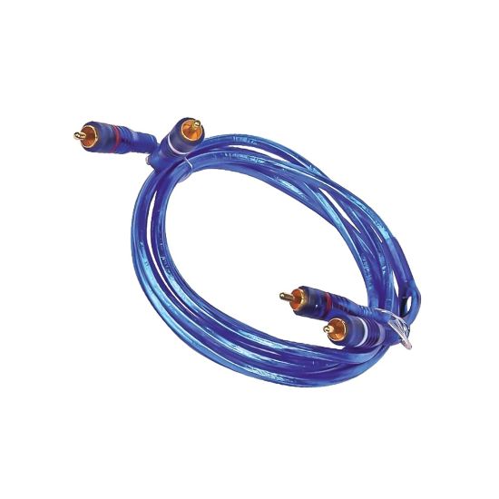 2 RCA + 2 RCA 1.8 METRE MAVİ ŞEFFAF OTO ANFİ KABLO resmi