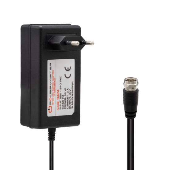 POWERMASTER 18 VOLT- 2 AMPER F KONNEKTÖRLÜ UYDU SANTRAL ADAPTÖRÜ resmi