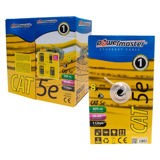 POWERMASTER PM-CAT05 25 AWG 305 METRE CAT5 KABLO resmi