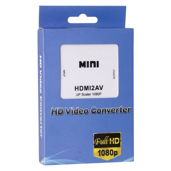 POWERMASTER PM-12861 HDMI TO RCA MİNİ MODEL 1920X1080 PLASTİK KASA ÇEVİRİCİ KONVERTÖR resmi