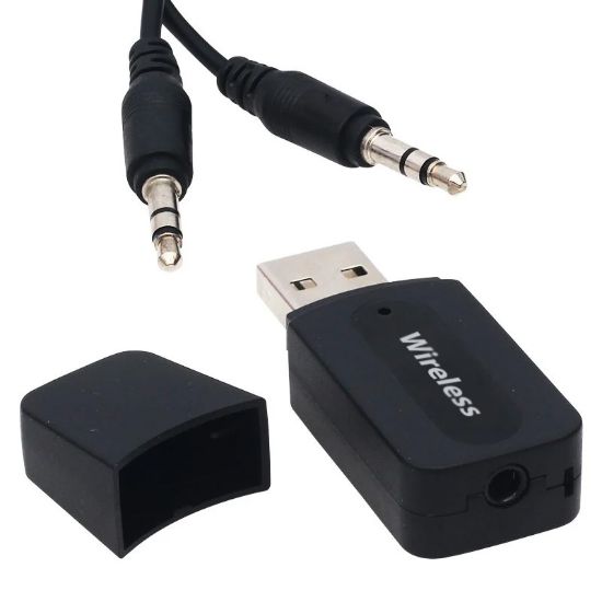 POWERMASTER PM-15152 3.5 JACK USB TO WIRELESS AUX MUSIC RECEIVER (ÇEVİRİCİ) resmi