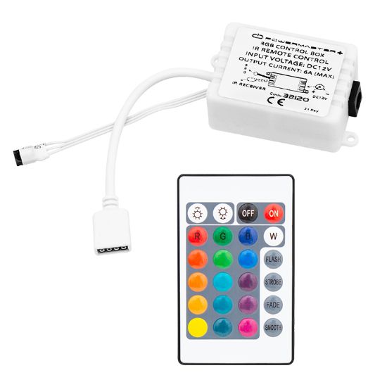 POWERMASTER PM-32120 12 VOLT - 6 AMPER 24LÜ KUMANDALI RGB LED KONTROL DEVRESİ resmi