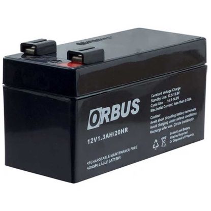 ORBUS ORB12-1.3 12 VOLT - 1.3 AMPER AKÜ (96 X 42 X 52 MM) resmi