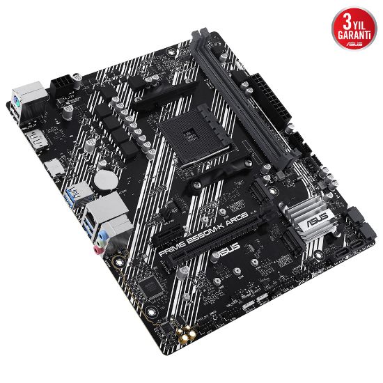  ASUS PRIME B550M-K ARGB DDR4 4866MHz AMD AM4  resmi