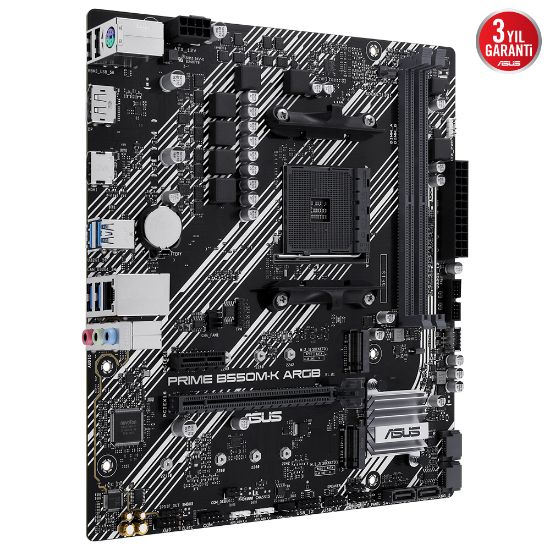  ASUS PRIME B550M-K ARGB DDR4 4866MHz AMD AM4  resmi