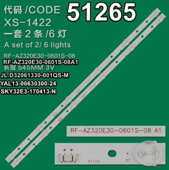 WKSET-6265 36967X2 SKY32E3-170413-N YAL13-00630300-40 2 ADET LED BAR resmi