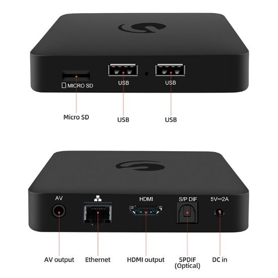 EMATIC AGT419 4K ULTRA HD NETFLIX  GOOGLE SERTİFİKALI ANDROID TV BOX resmi