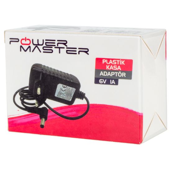 POWERMASTER PM-13782 6 VOLT - 1 AMPER 5.5*2.5 UÇLU PRİZ TİPİ ADAPTÖR resmi