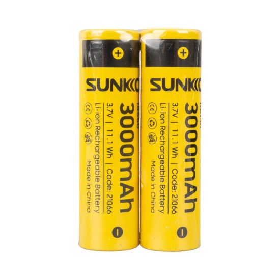 SUNKKO 3.7 VOLT 3000 MAH 18650 ŞARJ EDİLEBİLİR PİL (2Lİ PAKET) resmi