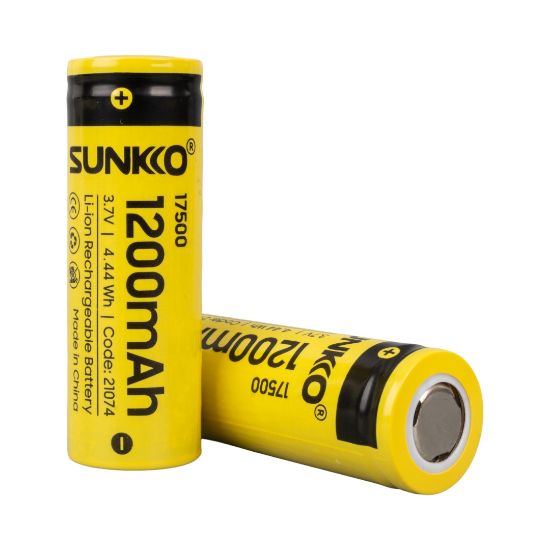 SUNKKO 3.7 VOLT 1200 MAH 17500 ŞARJ EDİLEBİLİR PİL (2Lİ PAKET) resmi