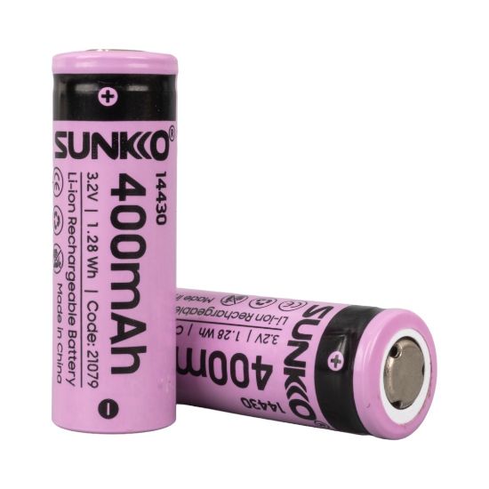 SUNKKO IFR 3.2 VOLT 400 MAH 14430 ŞARJ EDİLEBİLİR PİL (2Lİ PAKET) resmi