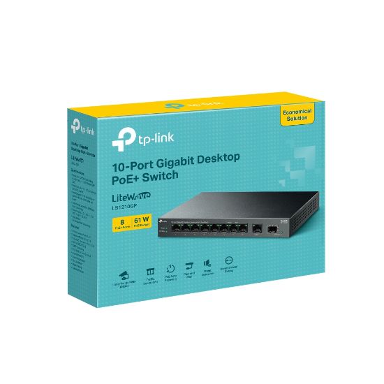 TP-LINK LS1210GP 9PORT 10/100/100 POE SWITCH resmi