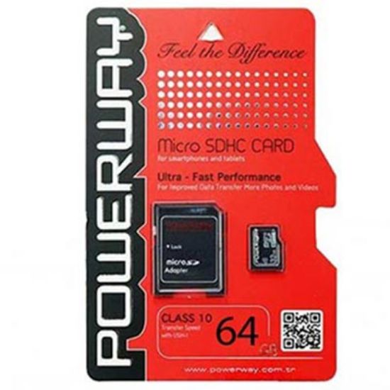 POWERWAY PWR-64 64 GB MICRO SD HAFIZA KARTI resmi