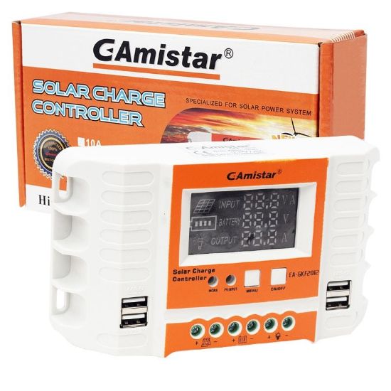 AMİSTAR GFK-2012 12 VOLT - 24 VOLT - 20 AMPER DİJİTAL OTOMATİK SOLAR ŞARJ REGÜLATÖRÜ resmi