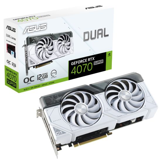 ASUS DUAL-RTX4070S-O12G-WHITE GDDR6X HDMI 3XDP DLSS3 192BİT  resmi