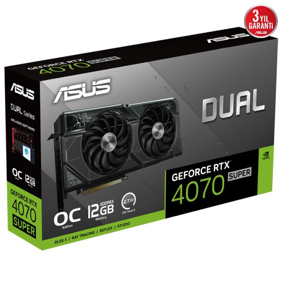 ASUS DUAL-RTX4070S-O12G GDDRX HDMI 3XDP DLSS3 192BİT resmi