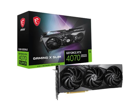 MSI GEFORCE RTX 4070 SUPER 12G GAMING X SLIM 12GB GDDR6X 3XDP HDMI 192BİT resmi