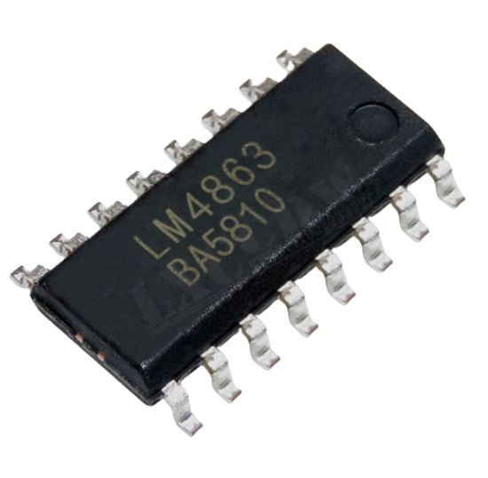 LM 4863D SOIC-16 SMD ENTEGRE DEVRE resmi