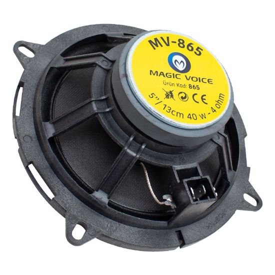 MAGICVOICE MV-865 13 CM 4 OHM 40 WATT PLASTİK KASA ORJİNAL SOKETLİ TWEETERLI OTO HOPARLÖR resmi