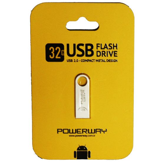 POWERWAY 32 GB METAL USB 2.0 FLASH BELLEK resmi