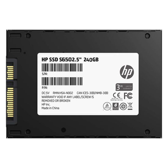 HP S650 345M8AA 560/450 240 GB DAHİLİ 2.5 SATA SSD HARDDİSK resmi