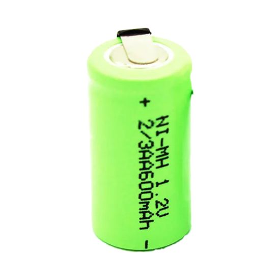 POWERMASTER PM-17934 1.2 VOLT 600 MAH NI-MH 2/3AA ŞARJ EDİLEBİLİR PUNTALI LİTYUM PİL resmi