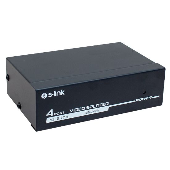 S-LINK SL-2504 4 PORT 250 MHZ  MONİTÖR ÇOKLAYICI VGA SPLITTER DAĞITICI resmi