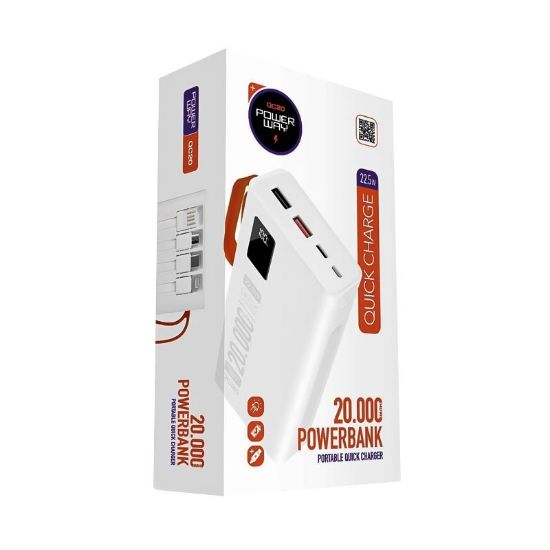 POWERWAY QC20 20000 MAH ÇİFT USB DİJİTAL EKRAN POWERBANK resmi