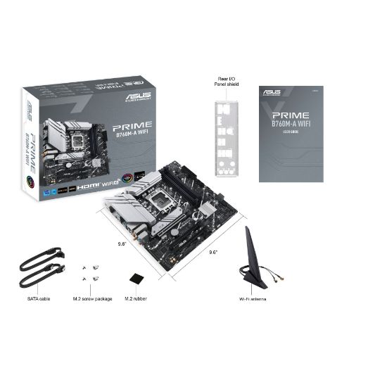 ASUS PRIME B760M-A WIFI D5 7200MHz(OC) M.2 HDMI mATX 1700p  resmi