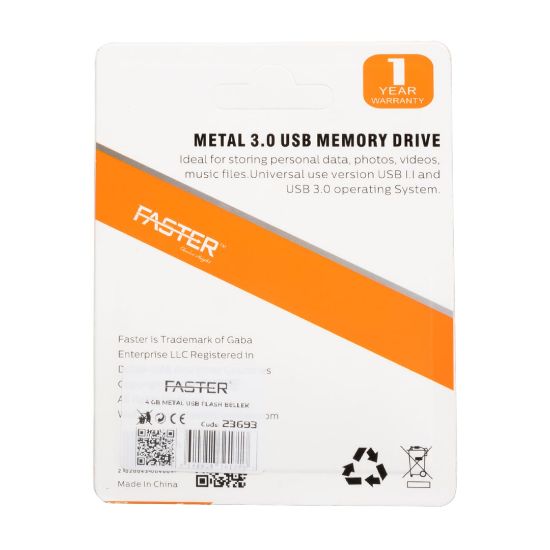 FASTER 4 GB METAL USB FLASH BELLEK resmi