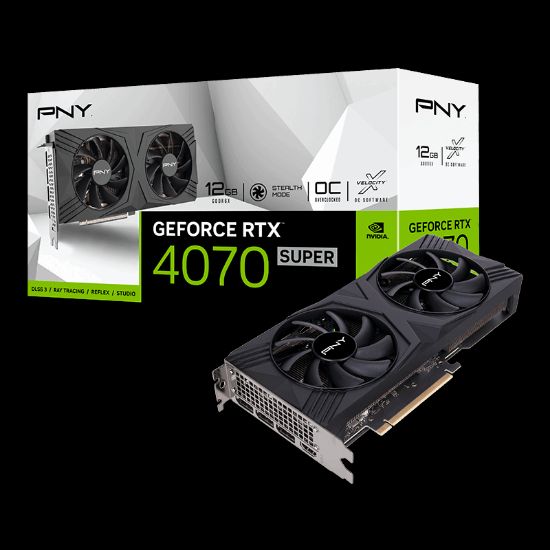 PNY RTX 4070 SUPER 12GB VERTO Overclocked GDDR6X 192Bit (VCG4070S12DFXPB1-O) resmi