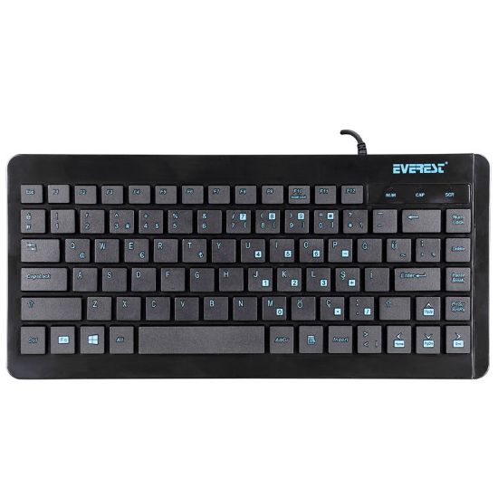 EVEREST KB-410 USB MULTİMEDYA MİNİ Q KLAVYE resmi