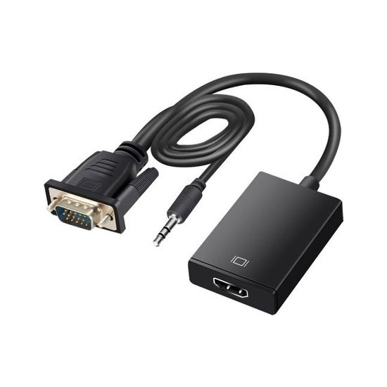 FULLY G-537K VGA TO HDMI ÇEVİRİCİ ADAPTÖR SES GİRİŞLİ resmi