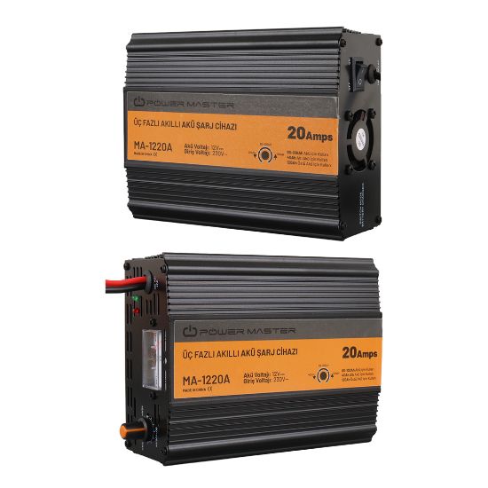 POWERMASTER MA-1220A 12 VOLT - 20 AMPER AKILLI AKÜ ŞARJ CİHAZI resmi