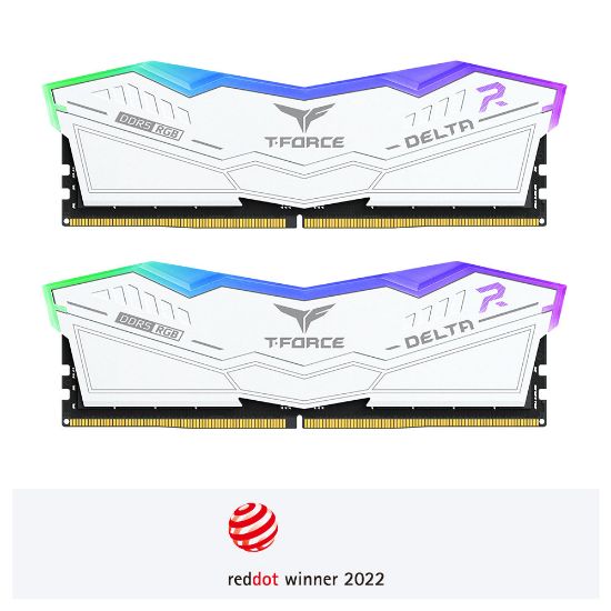 Team T-Force DELTA RGB White 32GB(2x16GB) 7200Mhz DDR5 CL34 Gaming Ram (FF4D532G7200HC34ADC01) resmi