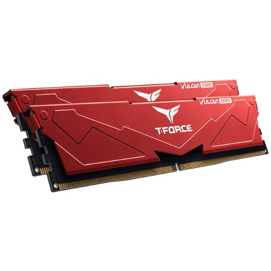 Team T-Force Vulcan Red 32GB (2x16GB) 5600Mhz CL36 DDR5 Gaming Ram (FLRD532G5600HC36BDC01)  resmi