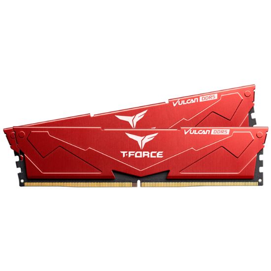 Team T-Force Vulcan Red 32GB (2x16GB) 5600Mhz CL36 DDR5 Gaming Ram (FLRD532G5600HC36BDC01)  resmi