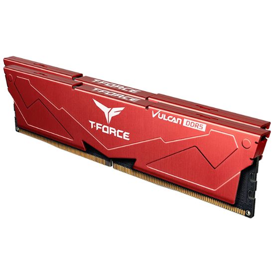Team T-Force Vulcan Red 32GB (2x16GB) 5600Mhz CL36 DDR5 Gaming Ram (FLRD532G5600HC36BDC01)  resmi