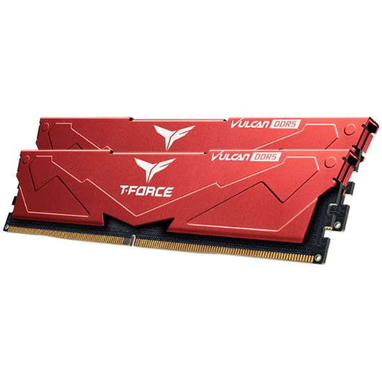 Team T-Force Vulcan Red 32GB (2x16GB) 5600Mhz CL36 DDR5 Gaming Ram (FLRD532G5600HC36BDC01)  resmi