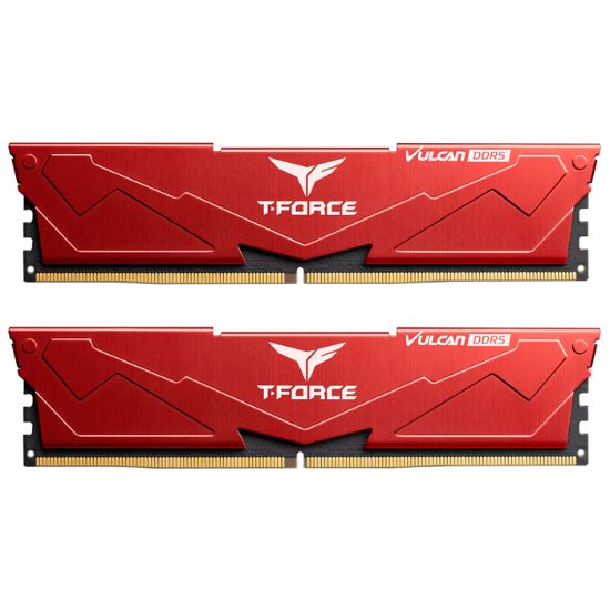 Team T-Force Vulcan Red 32GB (2x16GB) 5600Mhz CL36 DDR5 Gaming Ram (FLRD532G5600HC36BDC01)  resmi