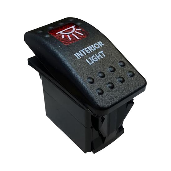 İÇ AYDINLATMA LAMBASI IŞIKLI 3P ON-OFF 12-24V MARIN SWITCH (IC-134M-S5) resmi