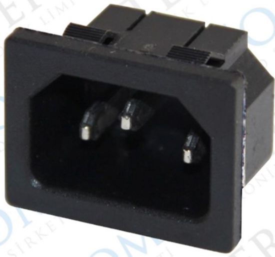 C14 POWER SOKET ERKEK KULAKSIZ AS-04 (IC-212B) resmi