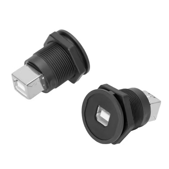 POWERMASTER USB-04C-BK 22 MM PANO TİP SİYAH USB B DİŞİ SOKET resmi