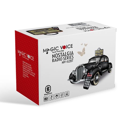 MAGICVOICE MV-112BT USB/SD/FM/BLUETOOTH DESTEKLİ NOSTALJİK RADYO resmi