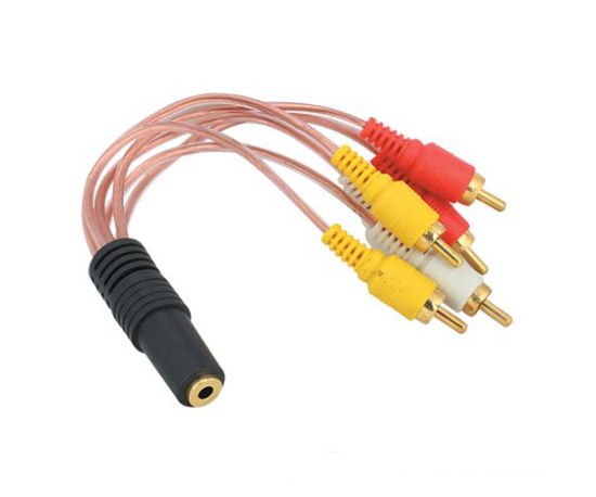 POWERMASTER 3.5 MM STEREO DİŞİ / 6 RCA ERKEK 5+1 KABLO resmi