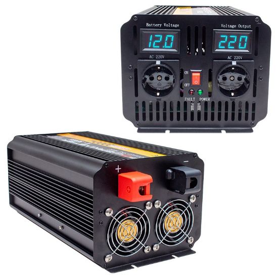 POWERMASTER PWR2000-12 ÇİFT DİJİTAL EKRAN 12 VOLT - 2000 WATT MODIFIED SINUS WAVE INVERTER resmi